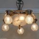 632 Vintage 20s 30 ' S Ceiling Light Lamp Fixture Chandelier Polychrome Re - Wired Chandeliers, Fixtures, Sconces photo 6