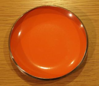 Leif Wessmann Orange Enamel/chrome Plate 60 ' S/70 ' S photo