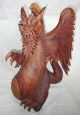 Huge Massive Hand Carved Wood Wyvern Pterosaur Dragon 21” Tall {60” Tail - Nose} Pacific Islands & Oceania photo 4