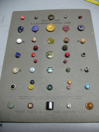 Antique Buttons (41) Count Mixed Materials photo
