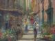 Vintage Oil On Wood Panel Street Scene Gallery Painting Artist Signed Other photo 8