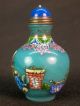 Fine Chinese Elder Boy Hand Painted Peking Enamel Glass Snuff Bottle Snuff Bottles photo 3