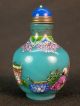 Fine Chinese Elder Boy Hand Painted Peking Enamel Glass Snuff Bottle Snuff Bottles photo 4