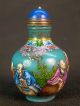 Fine Chinese Elder Boy Hand Painted Peking Enamel Glass Snuff Bottle Snuff Bottles photo 7