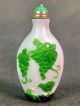 Chinese Cock Chick Carved Peking Overlay Glass Snuff Bottle Snuff Bottles photo 3