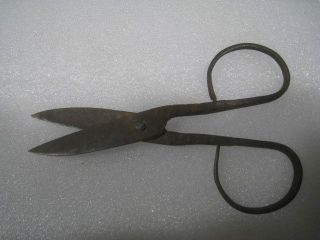 Rare Small Antique Chinese Iron Scissors photo