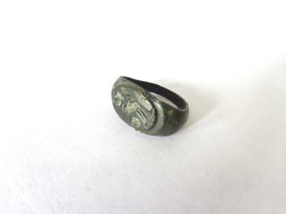 Roman Bronze Intaglio Ring photo
