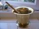 Hq Vintage Persian (islamic/middle Eastern) Brass Mortar And Pestle Set Middle East photo 10