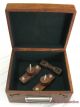 Navy Ship 7 Inch Brass Micrometer Nautical Sextant With Wooden Box Sextants photo 4