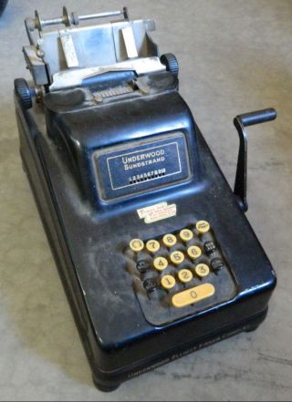 Underwood Sundstrand Classic Mechanical Adding Machine photo