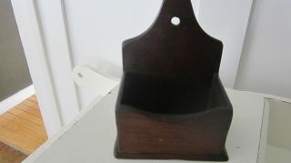 Estate Find Small Antique Wood Free Standing Or Hanging Box. photo