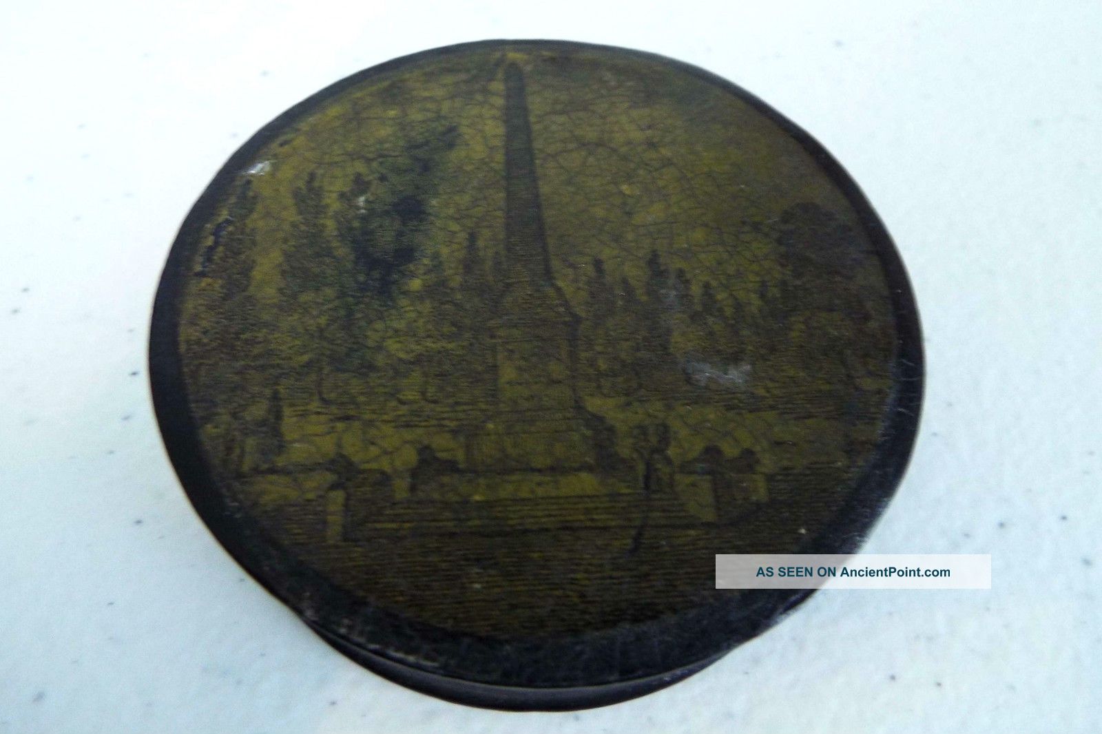 Antique Napoleonic War Era Obelisk Snuff Box European Ca.  1810 Trivets photo