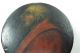 Antique Paper Mache Round Snuff Box Old World Portrait Circa 1820 Painting Trivets photo 2