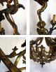 Antique Bronze Chandelier Winged Dragon 3 Light / Arm European / Russian 1891 Eb Chandeliers, Fixtures, Sconces photo 7