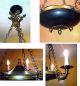 Vintage French Empire Bronze & Lacquer Six - Light Chandelier 1920 ' S - 30 ' S Marked Chandeliers, Fixtures, Sconces photo 3