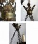 Vintage French Empire Bronze & Lacquer Six - Light Chandelier 1920 ' S - 30 ' S Marked Chandeliers, Fixtures, Sconces photo 5
