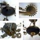 Vintage French Empire Bronze & Lacquer Six - Light Chandelier 1920 ' S - 30 ' S Marked Chandeliers, Fixtures, Sconces photo 8