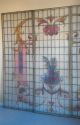 Antique Belle Epoque Triptych Leaded Hand Painted Stained Glass 3 Panels Windows Pre-1900 photo 1