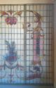 Antique Belle Epoque Triptych Leaded Hand Painted Stained Glass 3 Panels Windows Pre-1900 photo 2