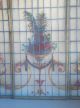 Antique Belle Epoque Triptych Leaded Hand Painted Stained Glass 3 Panels Windows Pre-1900 photo 6