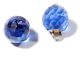 (2) 10mm Rare Victorian Vtg Czech Faceted Sapphire Glass Waistcoat Ball Buttons Buttons photo 1