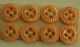 8 Luster China Button Piecrust Rim Nos Quilt 7/16 