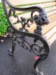 Vtg Antique Cast Iron Victorian Lion Head Urn Patio Garden Lawn Bench Chair Seat Garden photo 1
