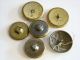 6 Antique Brass Buttons Swirl Patterns Incl 1 Pair 1 Piece Brass Buttons photo 1