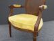 Vintage French Provincialcane Accent Arm Chair Mid Century Yellow Velvet Post-1950 photo 6