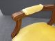 Vintage French Provincialcane Accent Arm Chair Mid Century Yellow Velvet Post-1950 photo 8