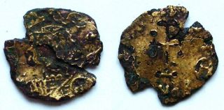 Unreleased Triens Gold Thicket Tiberius Iii 698 - 705 Battleship Bust Of Emperor photo