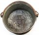 Antique Old Hammered Hanging Copper Pot Cauldron Kettle Wrought Iron Handle Hearth Ware photo 6