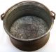 Antique Old Hammered Hanging Copper Pot Cauldron Kettle Wrought Iron Handle Hearth Ware photo 7