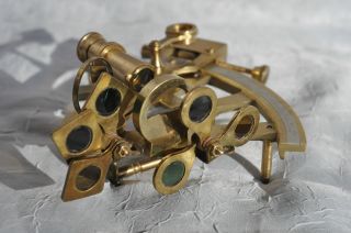 Old Sextant,  Brass Marine Nautical Octant Astrolabe Slow Fast Motion photo