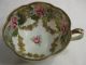 Antique Hand - Painted Nippon Porcelain Tea Cup & Saucer With Gold Beads & Roses Cups & Saucers photo 3