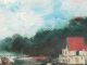 U K Norfolk Barges At Low Tide Painting By Well Listed American Impressionist Other photo 9