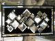 Black Diamonds Large Stained Glass Window Panel 12.  5 X 22.  5 1940-Now photo 1