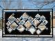Black Diamonds Large Stained Glass Window Panel 12.  5 X 22.  5 1940-Now photo 2