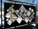 Black Diamonds Large Stained Glass Window Panel 12.  5 X 22.  5 1940-Now photo 5
