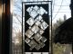 Black Diamonds Large Stained Glass Window Panel 12.  5 X 22.  5 1940-Now photo 6