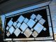 Black Diamonds Large Stained Glass Window Panel 12.  5 X 22.  5 1940-Now photo 7