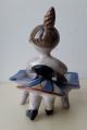 Walter Bosse Karlsruher Majolika Washing Lady Rare Figurine Art Deco Art Deco photo 3