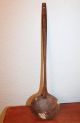 12 Inch Handle Brown Wooden Spoon Decorative Folk Art Primitives photo 1