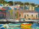Well Listed American Impressionist Oil Painting Of Malta Village 8 X 10 Other photo 9