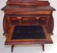 Antique Child ' S Oak Tambour Roll Top Desk W/one Drawer - Pull Out Writing Ext 1800-1899 photo 2