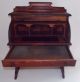 Antique Child ' S Oak Tambour Roll Top Desk W/one Drawer - Pull Out Writing Ext 1800-1899 photo 3