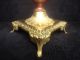 Antique 1920 ' S Art Deco Table Candle Lamp With Red Glass Shade,  Gorgeous,  Rare Lamps photo 7