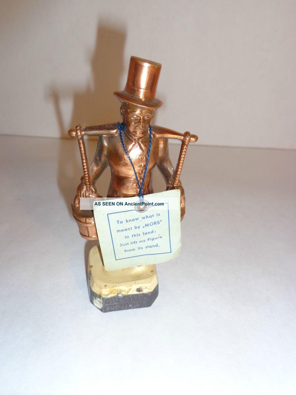 Vintage Bronze Brass Hamburg Hummel Mors Figurine 4.  5 