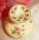 Zsolnay Vntg Miniature Hand Painted Porcelain Floral Vase Trimmed With 24k Gold Vases photo 3