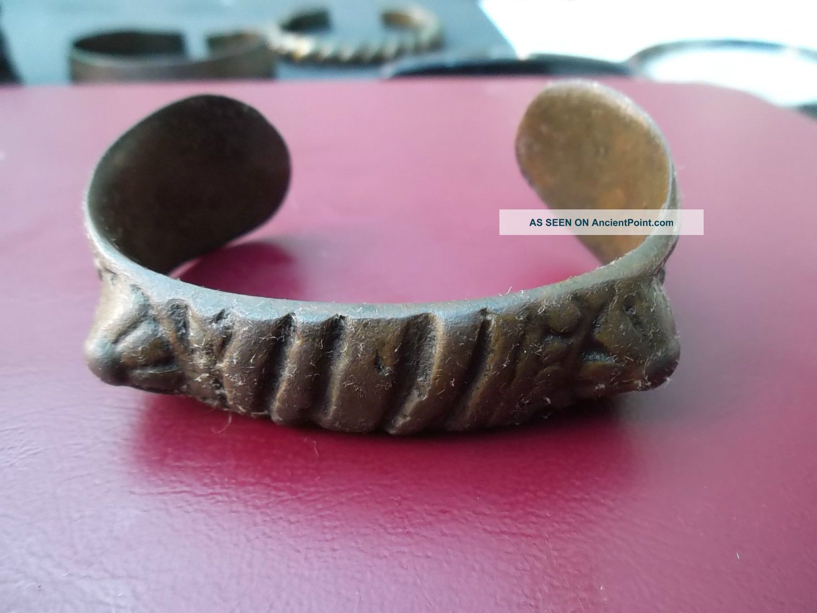 A Medieval European Bronze Fertility Bracelet 58mm Wide Details Below (18a) European photo
